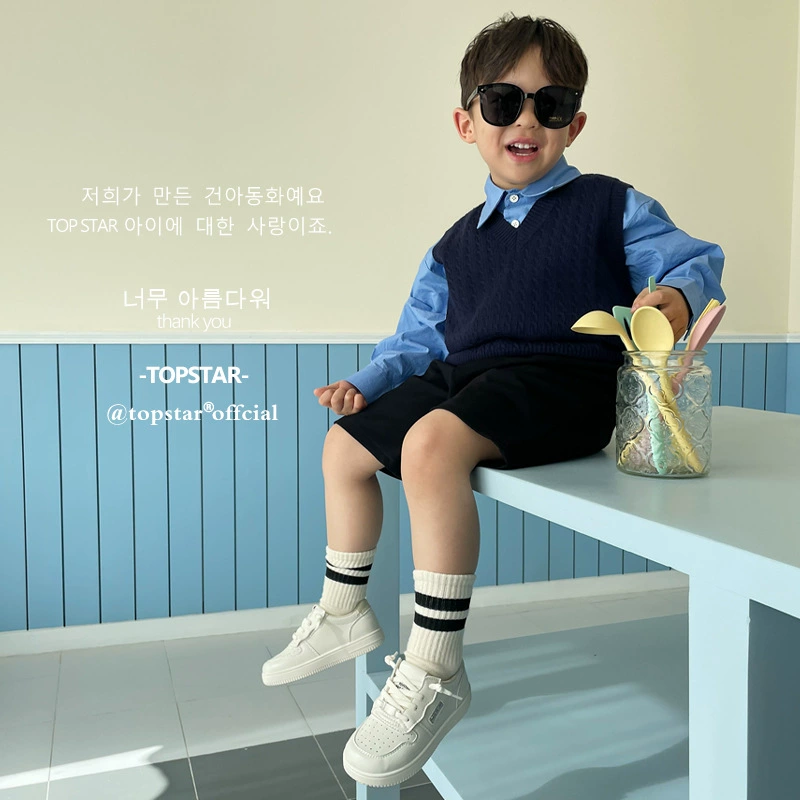 TOPSTAR2023 Осенняя новая детская обувь, корейские Детские кроссовки на мягкой подошве, детская кожаная обувь