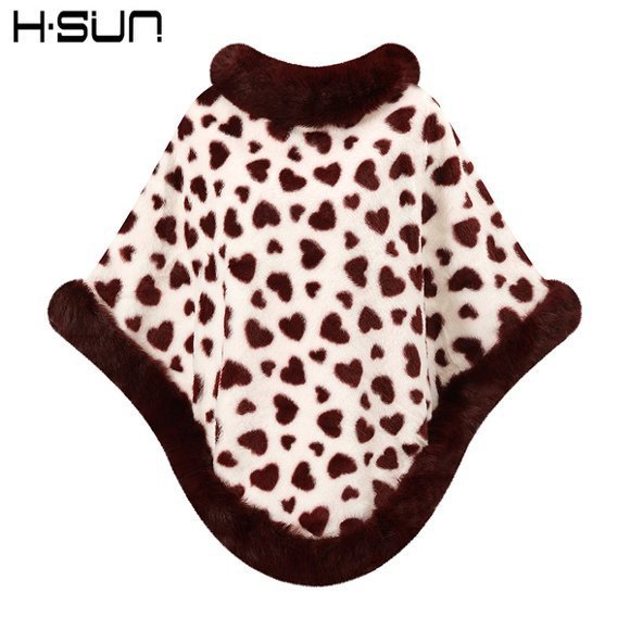 Capa tipo chal de otoño e invierno 2026, nueva bufanda de piel sintética de conejo, abrigo de punto para mujer, prenda exterior holgada y versátil. image 27