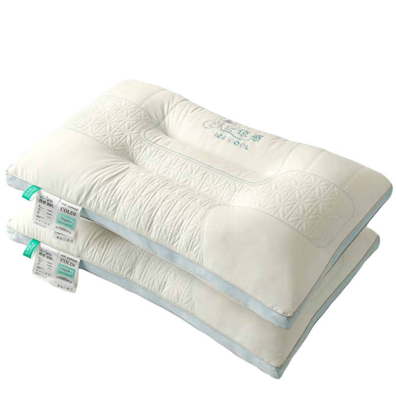 Almohada de seda de hielo de sensación fresca de verano para hombres, cuidado de la columna cervical para adultos, almohada para dormir, almohada especial para dormir en el dormitorio