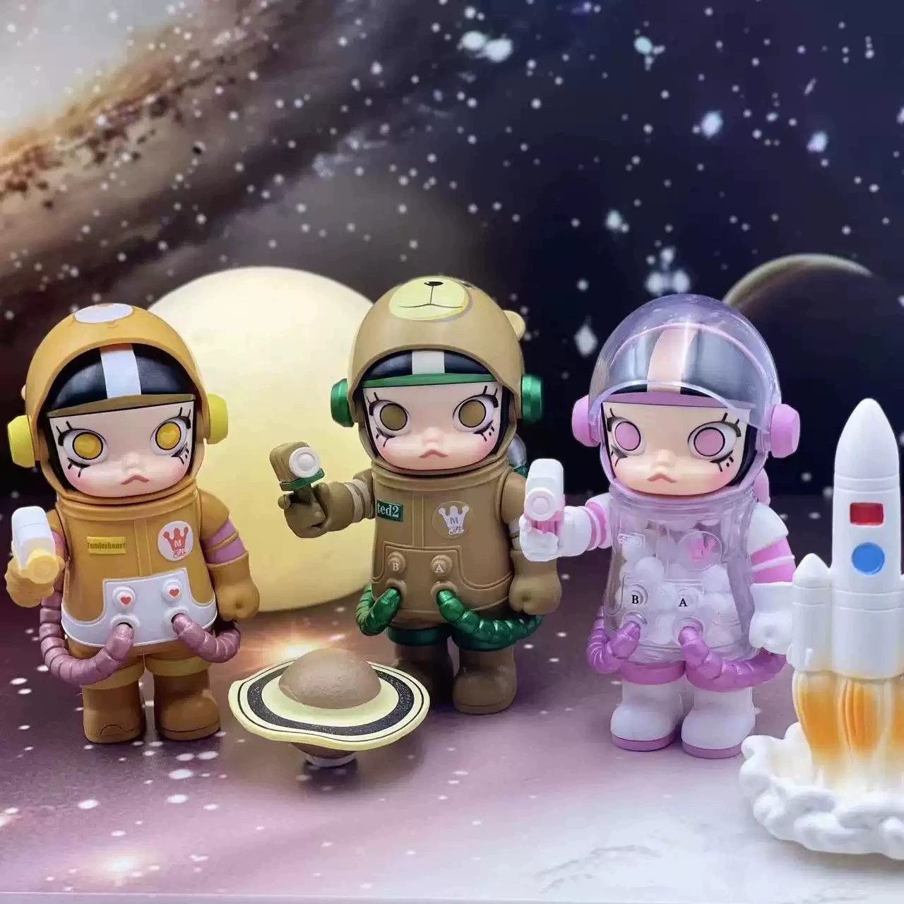 Bubble Mart Blind Box MEGASPACMOLLY Jasmine Anniversary Series Astronaut Third Generation Blind Box Figure Trendy Toy