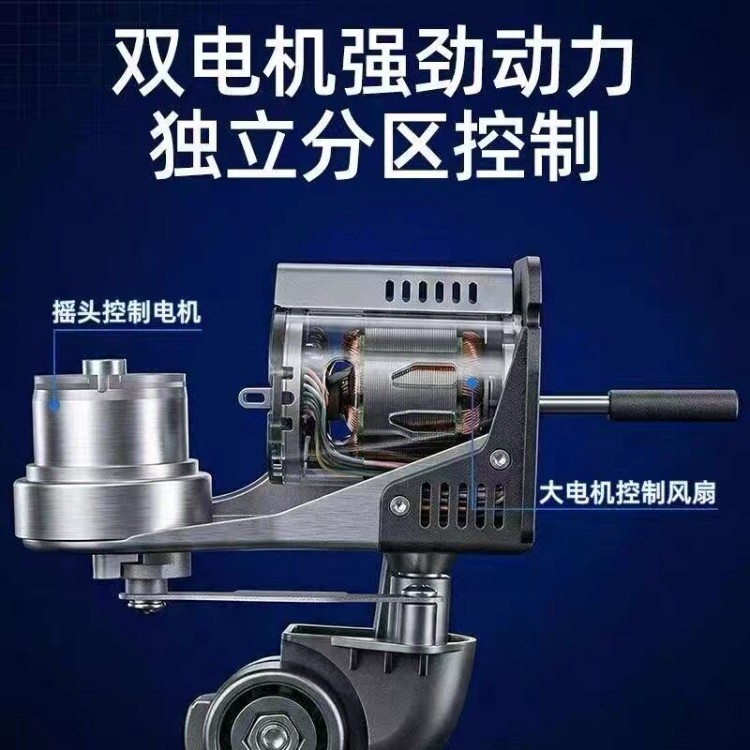 11inch Car-mounted fan with clamp, high-power strong wind, 24V for large trucks, 12V for vans, oscillating pure copper electric fan