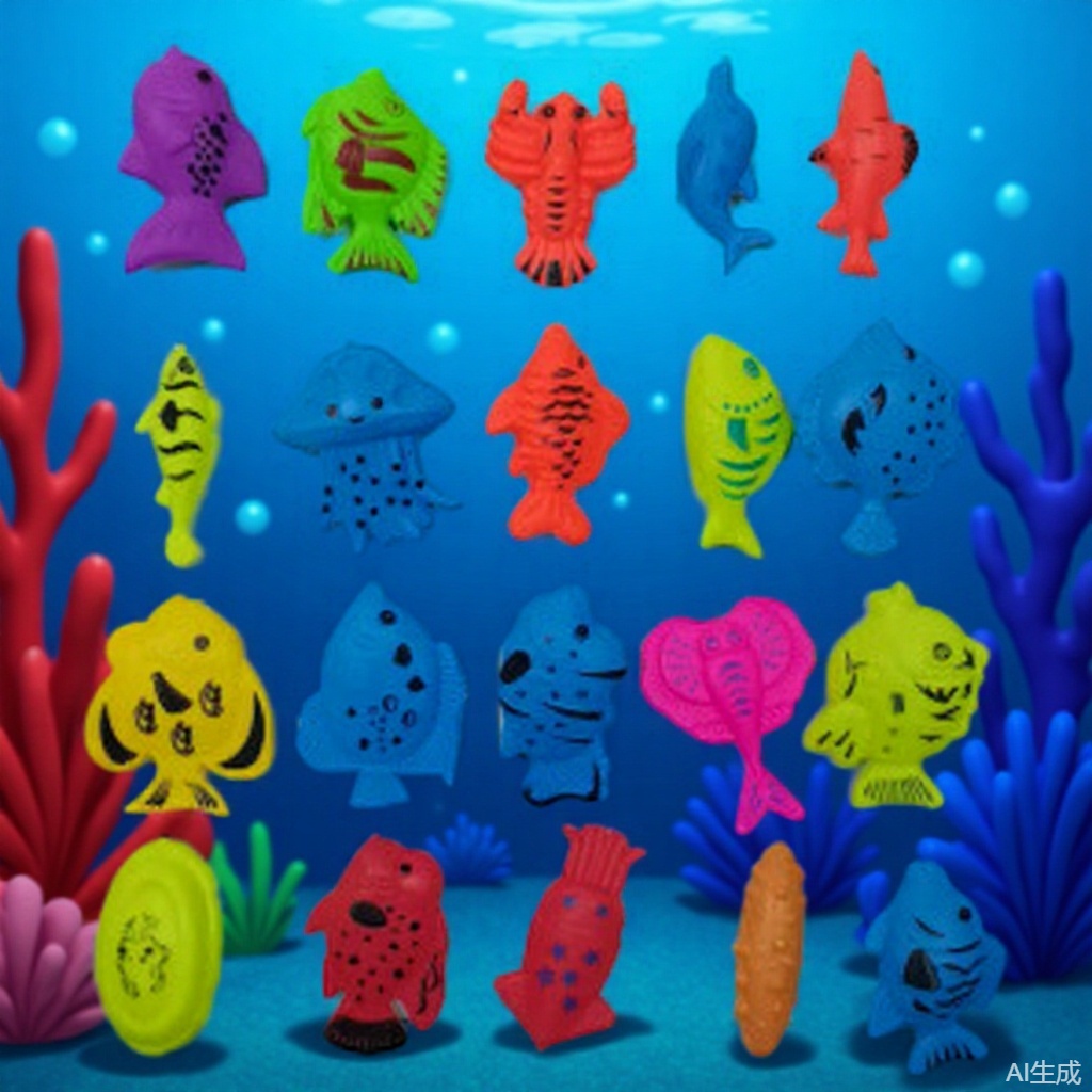 Fishing Pond Kidsren's Toys Magnetic Fish Bulk Fake Fish Magnet Fish Baby Playing in the Water Small Fish Plastic Fish Wholesale Toys