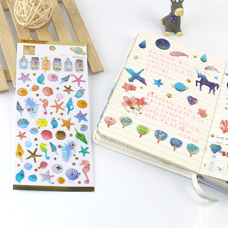 Suministro directo de fábrica japonés y coreano dorado fresco cristal epoxi pegatinas teléfono móvil pegatinas diario decorativo chica corazón mano cuenta pegatinas