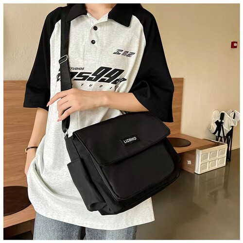 ins college student crossbody bag class casual backpack shoulder bag Japanese bag women's Harajuku retro messenger bag men