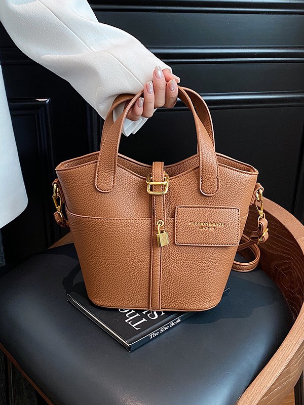 Bolso de mujer nueva moda transfronteriza de un hombro de moda alta sensación de lichi estampado ligero de lujo bolso de cesta de platos