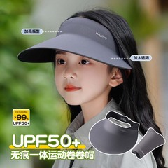 子供の日よけ帽子の女の子の夏の新型の無痕の空のトップの日焼け止め帽子の男の子の紫外線防止の大きい軒の太陽の帽子