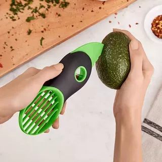 跨境专供牛油果刀3合1牛油果切片去核器家用分割器小工具可印LOGO