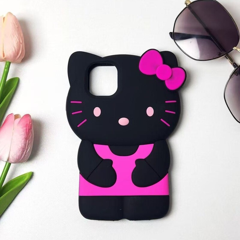 Cross-Border Tanning Stereo Cat Iphone16Promax/13 Suitable for 12/11 Apple 16/1514 Mobile Phone Case