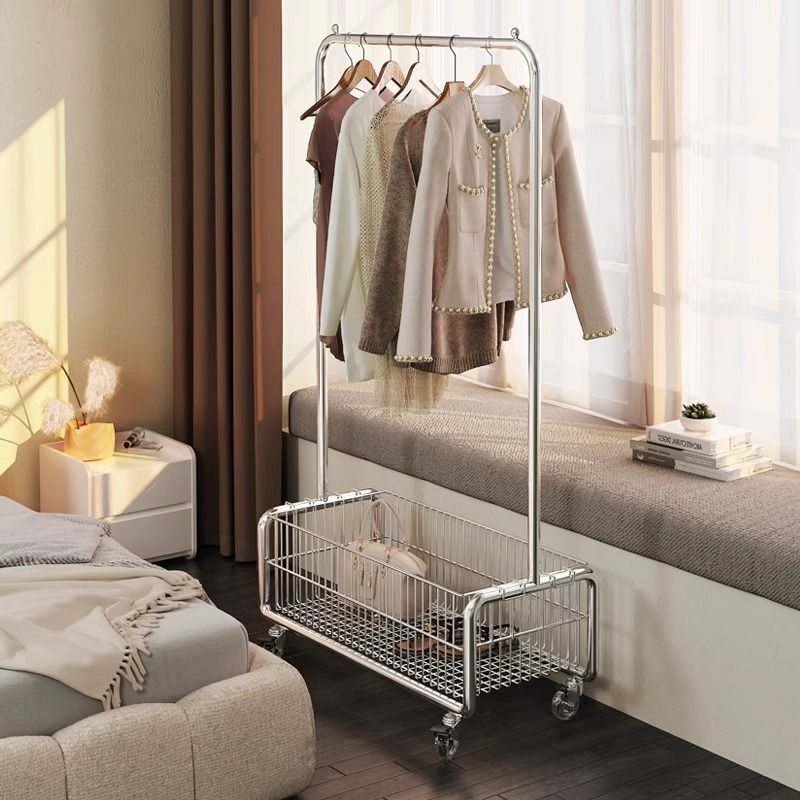 Dormitorio móvil ventana flotante percha de ropa habitación almacenamiento artefacto práctico suelo percha de sombreros recomendado