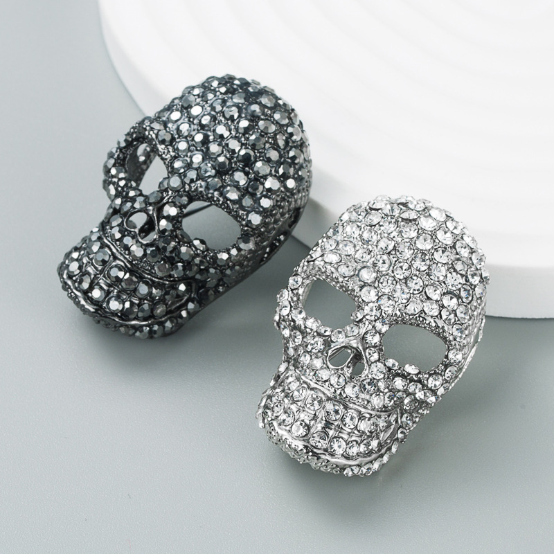 Fashion Skull Alloy Inlay Rhinestone Brooches display picture 2