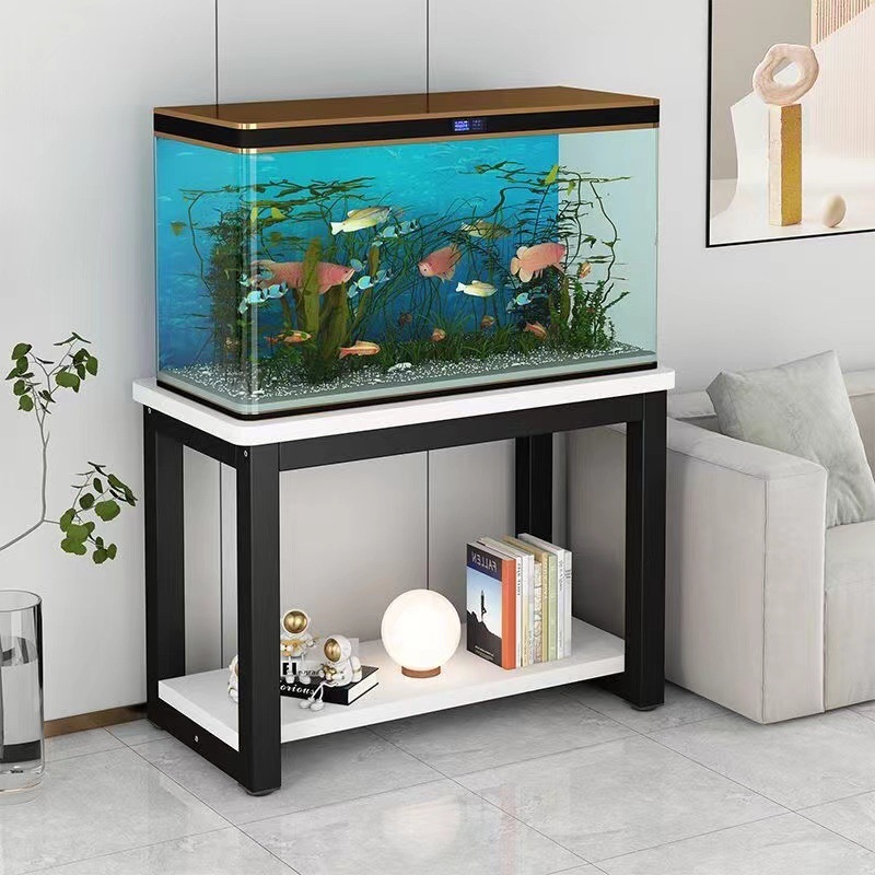Fish tank storage rack super load-bearing fish tank base frame plus bottom cabinet living room iron rack steel wooden fish tank table base frame