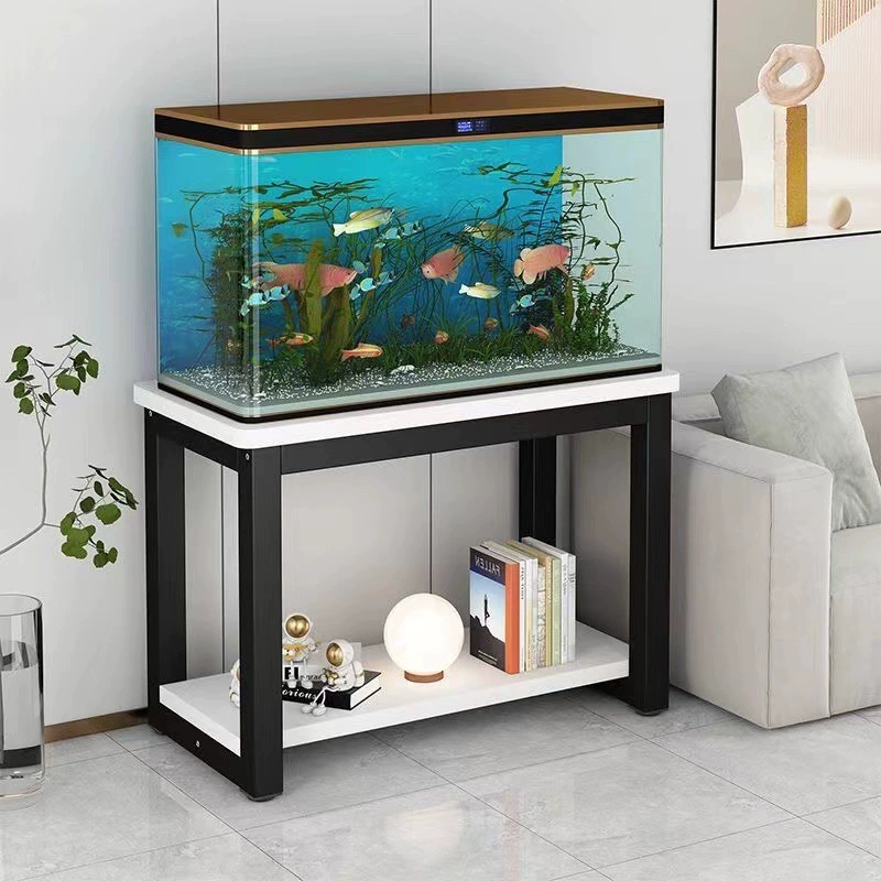 Fish tank storage rack super load-bearing fish tank base frame plus bottom cabinet living room iron rack steel wooden fish tank table base frame