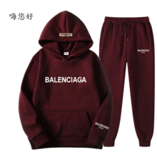 Essentials第8季情侣连帽衫套装潮牌字母BALENCIA高街宽松加绒款F