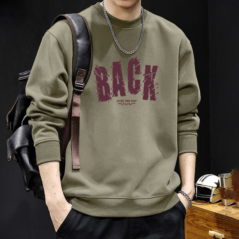 Marca de moda de hombre camisa de cuello redondo para hombres primavera y otoño nuevo tipo suelto simple pareja con chaqueta de terciopelo para hombres