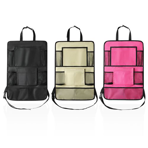 Temu Amazon cross-border bestseller Car multi-function seat storage bag Car seat back organizer bag anti-kick pad
