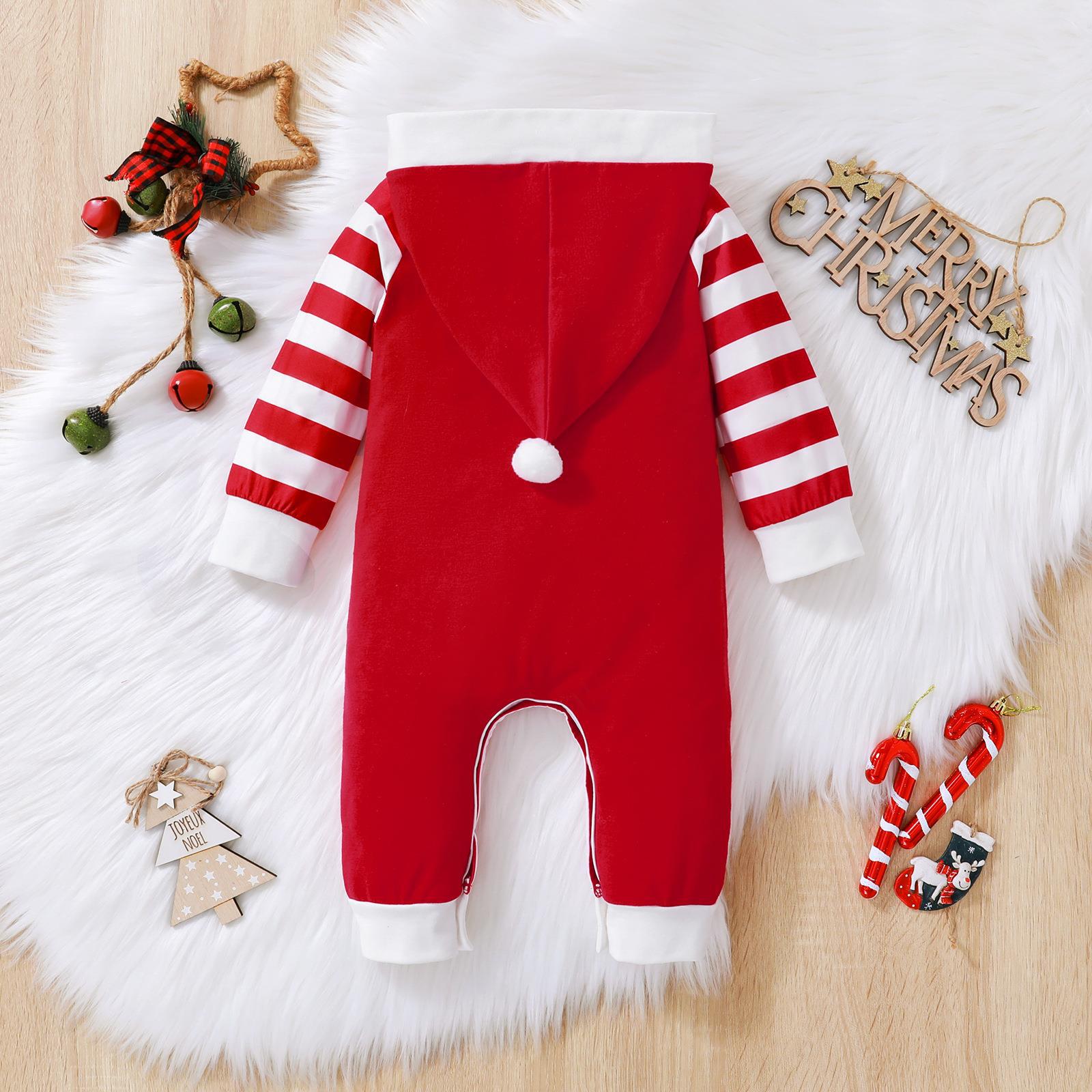Christmas Fashion Letter Cotton Spandex Baby Rompers display picture 4
