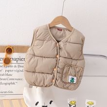 男女童加厚绒马甲坎肩秋冬装中小童儿童装2024新款韩版小男孩马夹