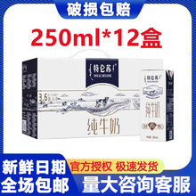 蒙牛特仑苏纯牛奶250ml*12盒整箱送礼全脂正品礼盒装营养早餐牛奶