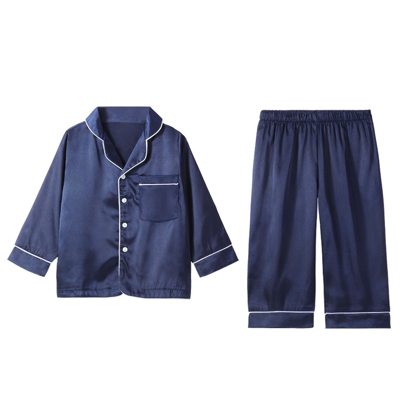 네이비 잠옷 긴 소매 + 바지