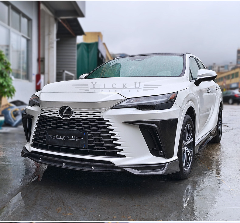 Suitable for 23-25 Lexus Rx350 Modified Trd Carbon Fiber Front Lip, Rear Lip, Side Skirt and Tail Top Wing