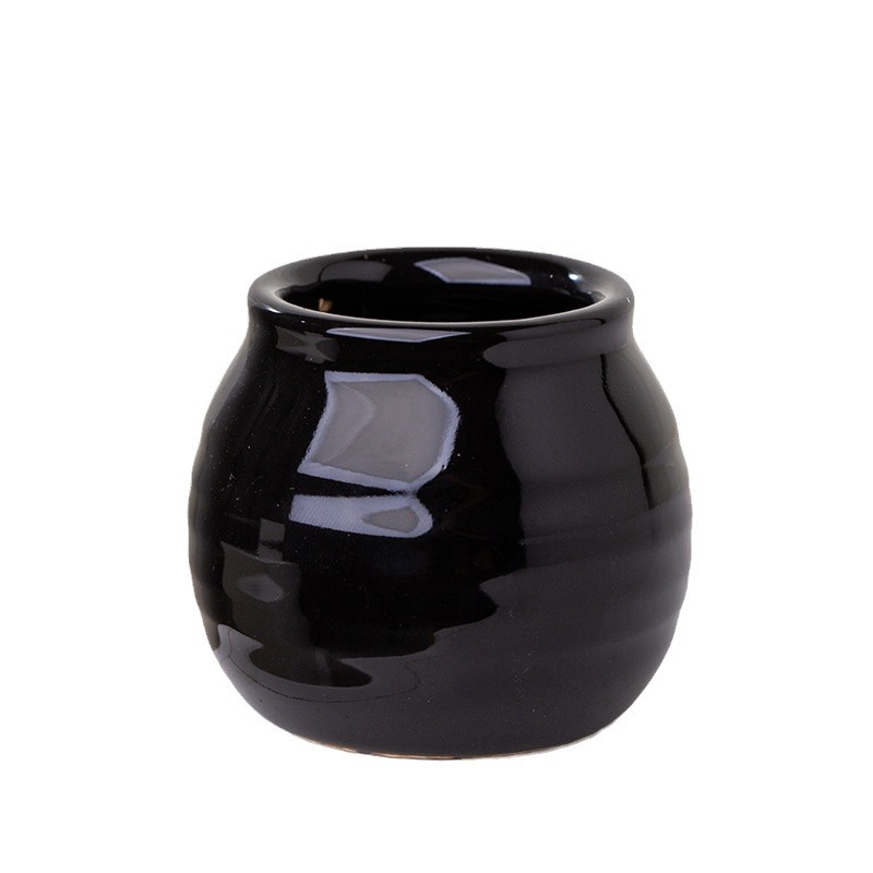 Estilo japonés retro hogar de cerámica palillo de dientes de algodón hisopo cubo partido jarra de almacenamiento caja de hilo sin tapa decoración contenedor de almacenamiento