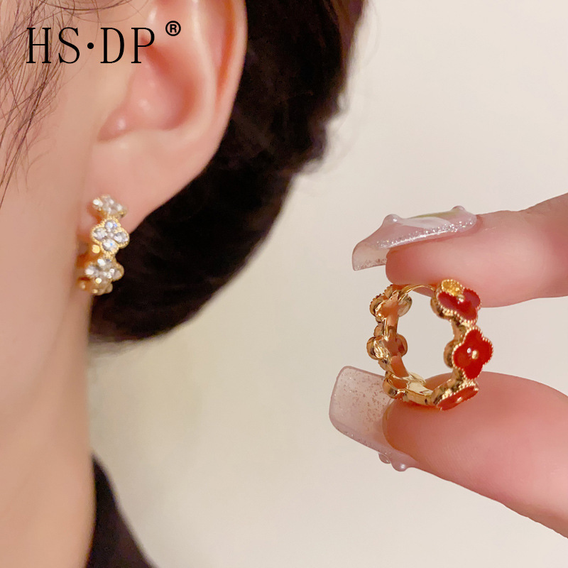 Korean retro double-sided sophisticated fashionable design earrings…