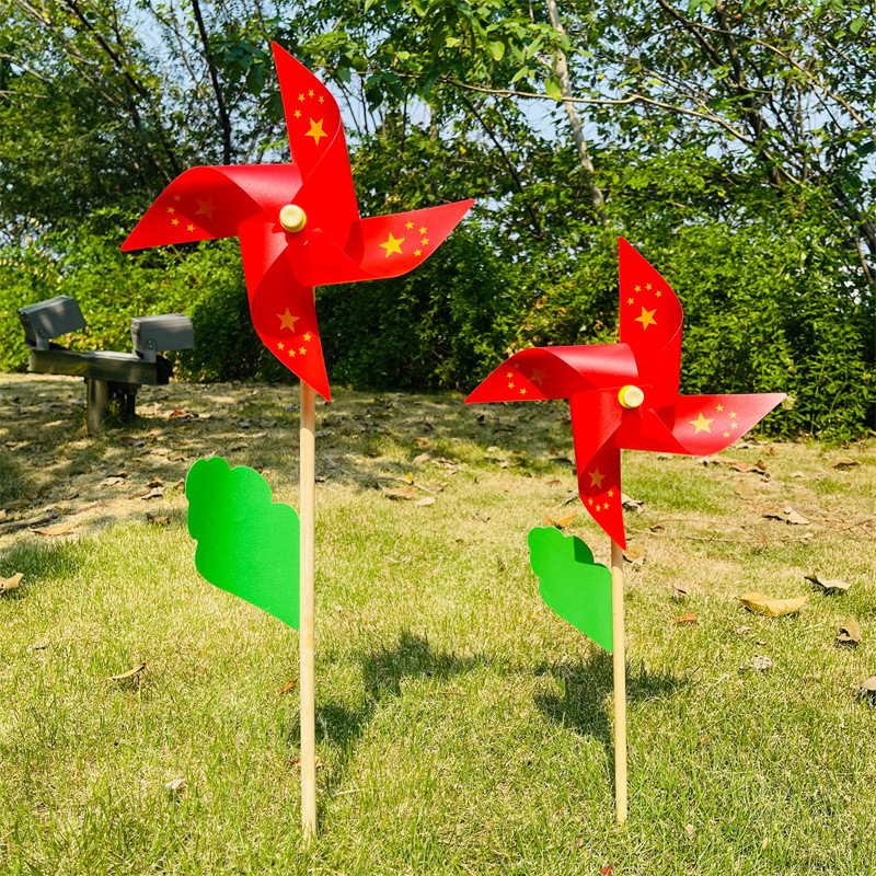 Four-Leaf Flag, Five-Pointed Star, Windmill, National Day Decoration, Display Props, Kidsren's Toys, School Shopping Mall Advertising Scenic Spots