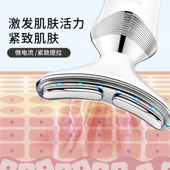 Cross-border neck beauty instrument micro-current neck and face dual-use French pattern neck pattern massage instrument neck beauty instrument neck pattern instrument