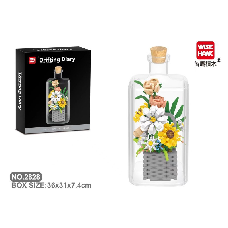 Bloque de construcción flor regalo de vacaciones Día del maestro Día de la madre asamblea al por mayor Día de la mujer recomendar bloque de construcción juguete regalo de niña