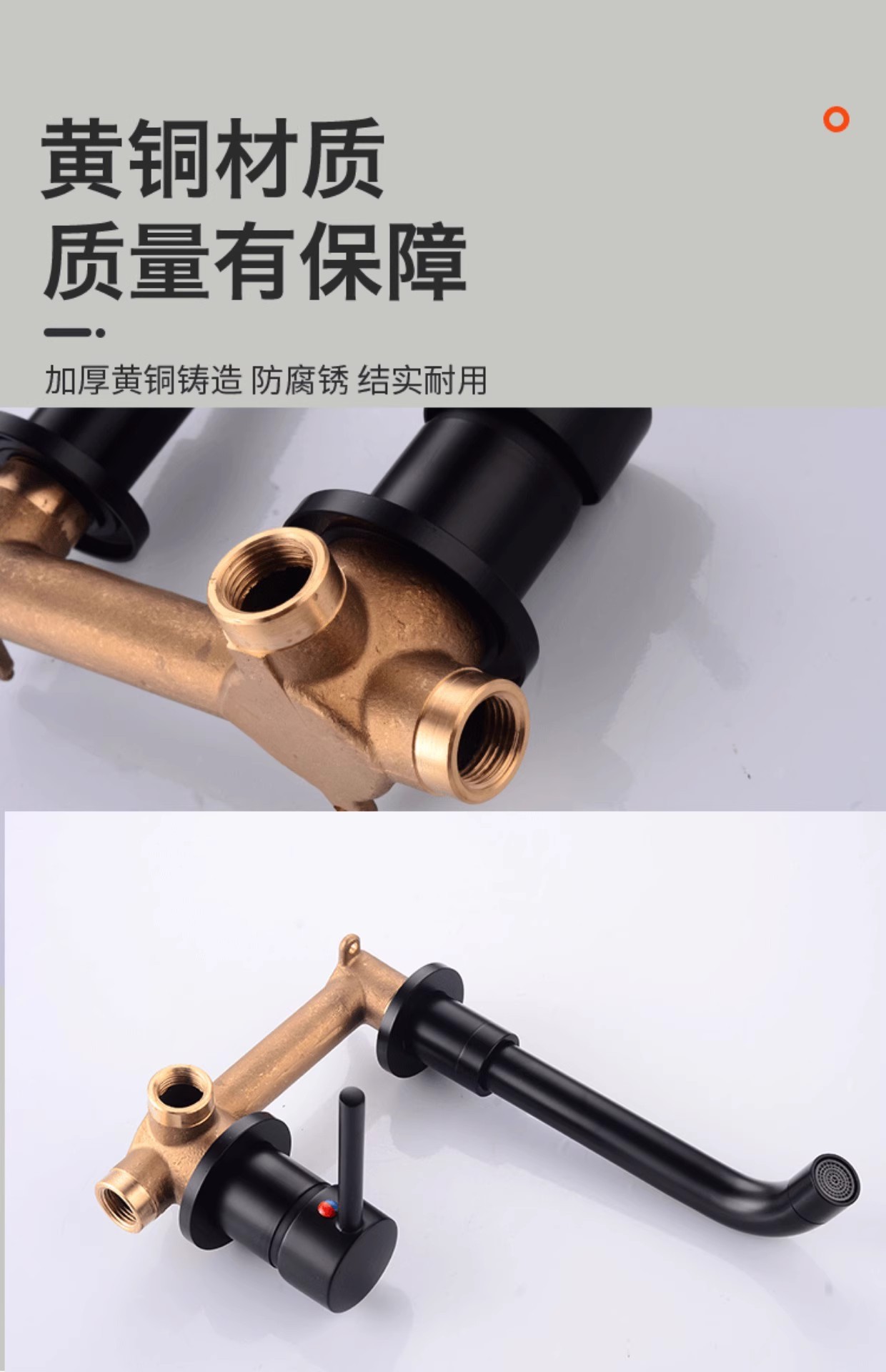 Cross-border wall-mounted hot and cold water faucet, hidden bathroom washbasin, rotatable all-copper concealed washbasin faucet undefined