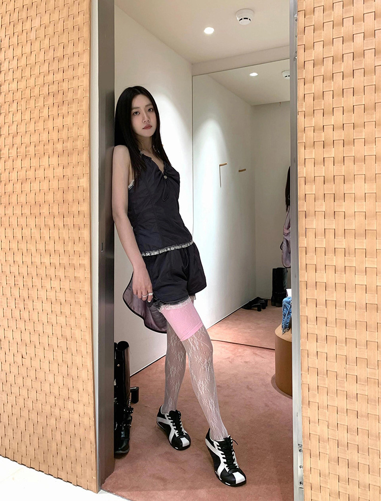 Versione coreana di nicchia con blocchi di colore, allenamento tedesco da donna, con suola spessa, in pelle, da golf e da bowling, casual_voghion.com