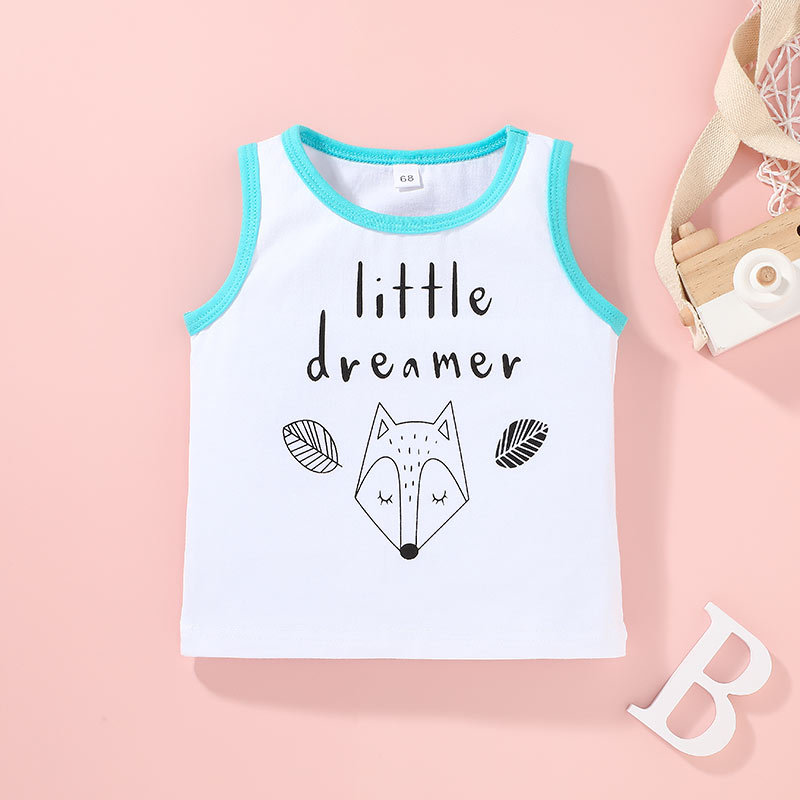 Baby Clothes Summer Vest Top Suit Children's Fashion Clothing 2021 Cartoon Shorts Two-piece Set display picture 5