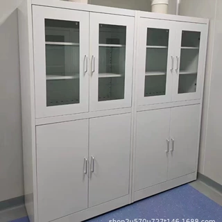 全木文件柜办公室资料柜档杆收纳柜实验室药品柜铝木pp样品柜储物