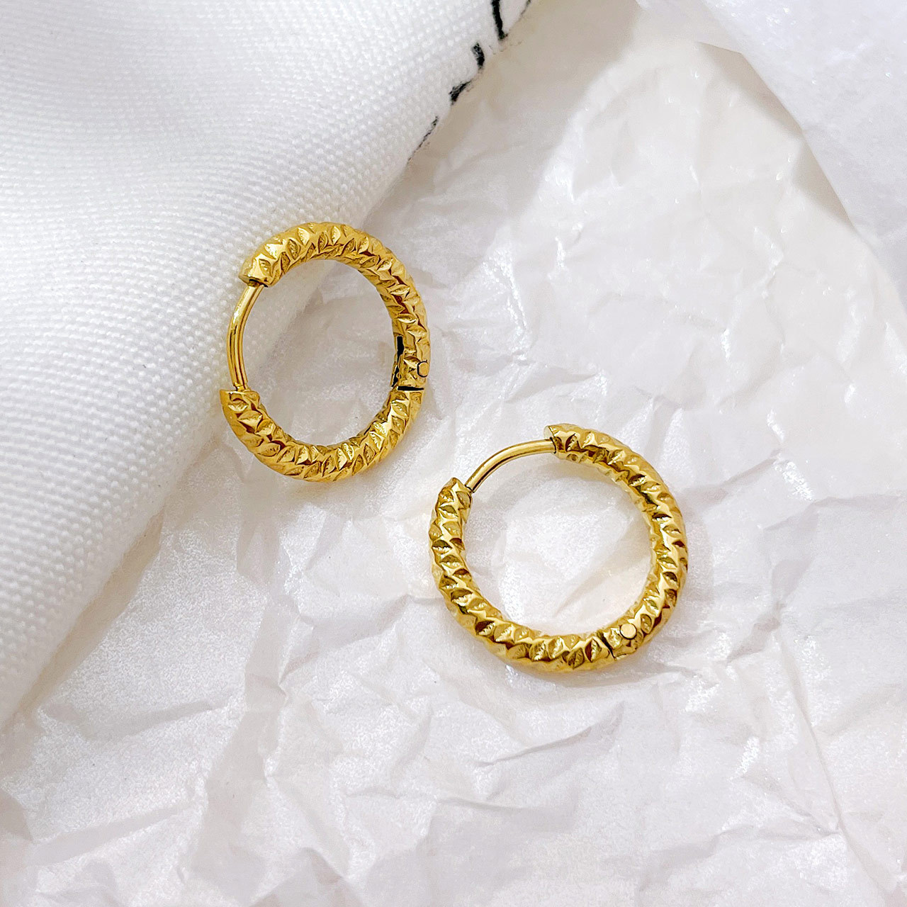 1 Pair Quantity 1 Pair Simple Style Geometric Plating Titanium Steel Earrings