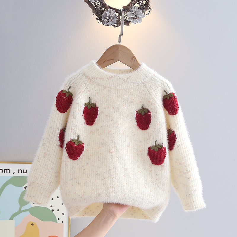 Demi-season knitted children's warm sweater