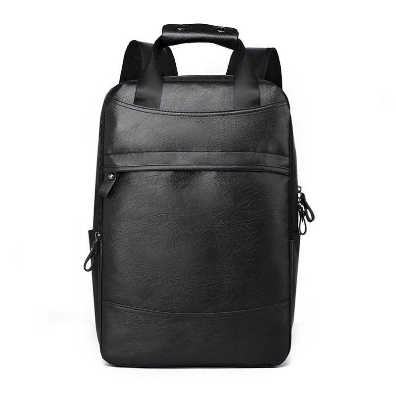 Men's trendy large capacity business PU computer women's casual versatile student backpack_voghion.com