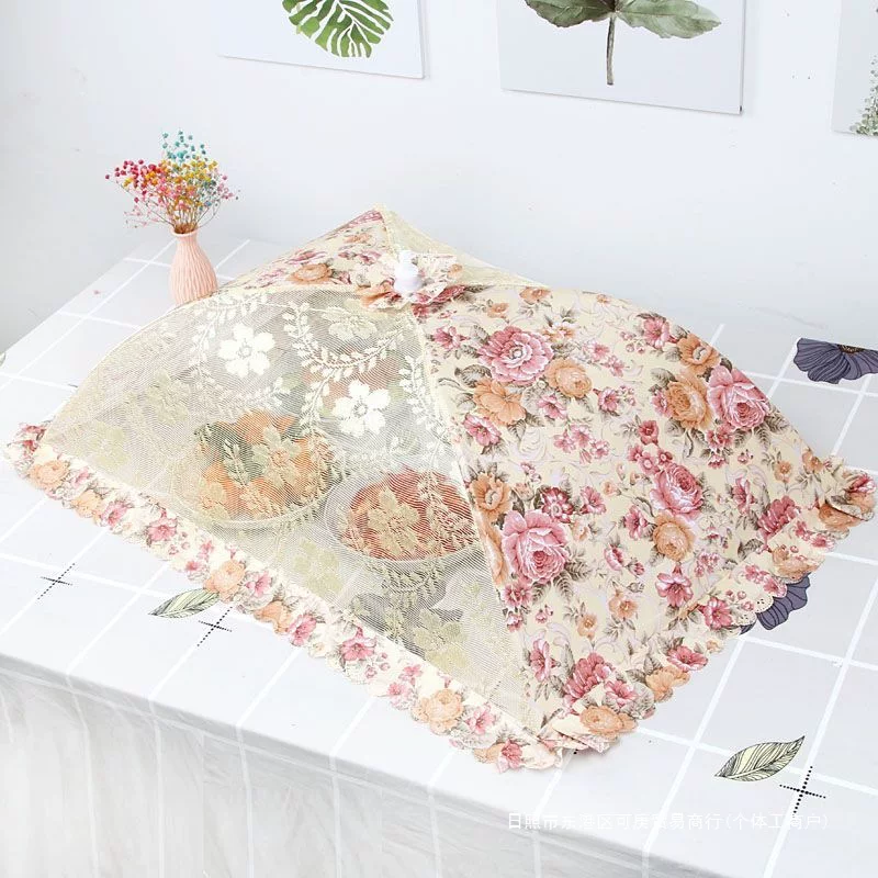 Vegetable cover 2025 new home dining table cover meal cover foldable leftovers dustproof cover rice table dust cover