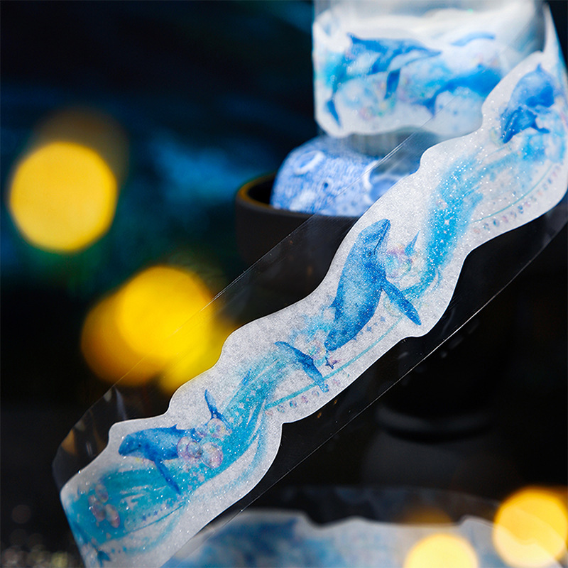 Ketchup Girl Flash Sand Tape Star River Fantasia Galaxy Landscape Cuenta DIY Material Decorativo Cintas Adhesivas