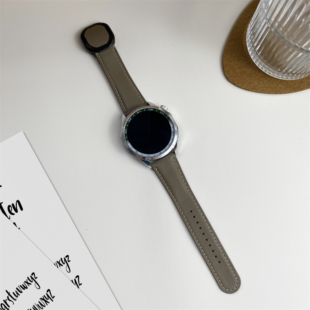 Sobib Samsungi ja Huawei moodsa stiiliga kellarihmadele, 20 mm ja 22 mm, Nautiluse magnetilise kokkupandava pandlaga nahast kellarihmadele._voghion.com