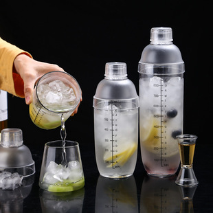Shaker Cup with Scale, Milk Tea Shop Supplies Tool Shaker 500ml Cocktail Shaker Set Shaker Cup