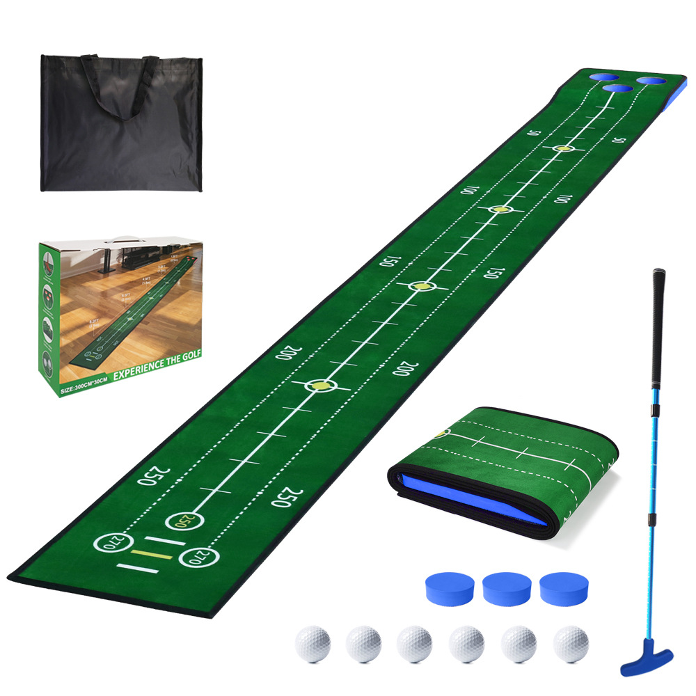 Venta directa de fábrica, dispositivo de práctica para poner golf, conjunto de manta de práctica universal para interiores y exteriores, manta de entrenamiento para poner