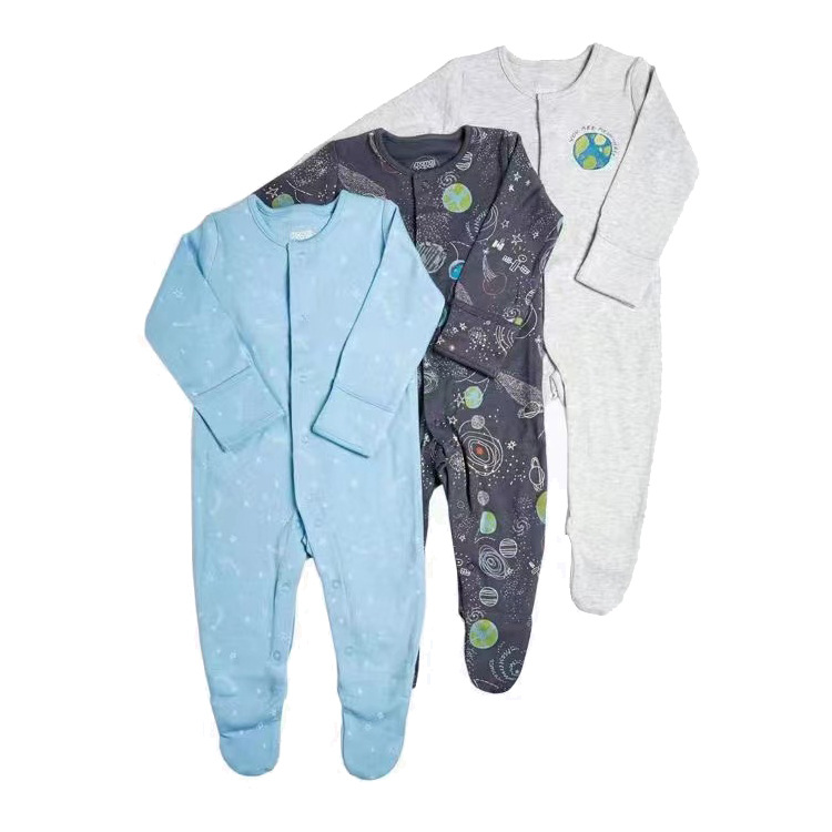 外国貿易の子供服春秋タイプの赤ちゃんのワンピースの長袖は足を包んでパジャマの新入生の赤ちゃんのプレゼントの箱を登ります。