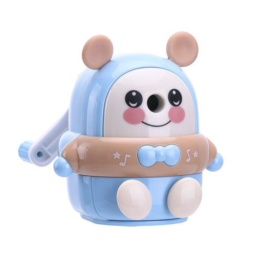 Creative pencil sharpener, adjustable thickness, anti-bite lead pencil sharpener, hand-crank pencil sharpener, children's cartoon pencil sharpener wholesale