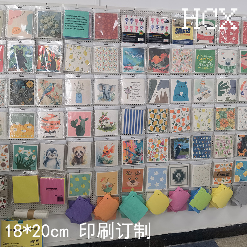 Paño de algodón de pulpa de madera alemán limpio de cocina sin aceite toallas de lavavajillas absorbentes degradables toallas de cepillo de platos al por mayor