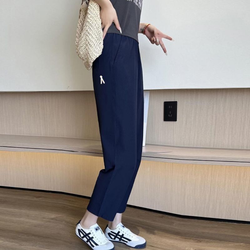 夏季凉感冰丝速干透气运动裤女休闲裤宽松小个子穿搭哈伦裤大码裤|undefined