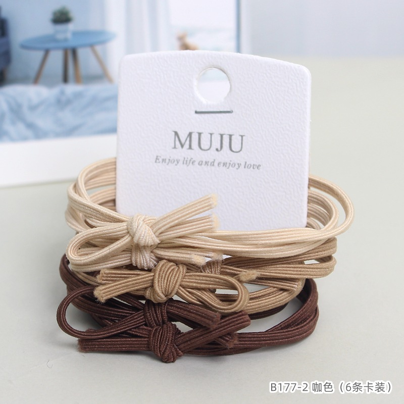 [Carga de tarjeta] sensación de alto nivel coreano de cabello de código de barras de moda de alta elasticidad de cabello anillo de cabello correa de cola de caballo