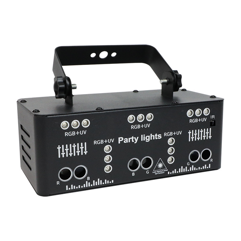 Cross-border 21-eye laser light atmosphere beam lamp led bar pattern KTV stage lighting dj laser projection lamp