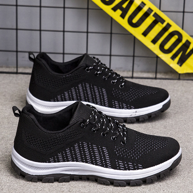 飞织透气潮鞋夏季新款前系带跑步鞋时尚韩版休闲鞋跨境批发男鞋子