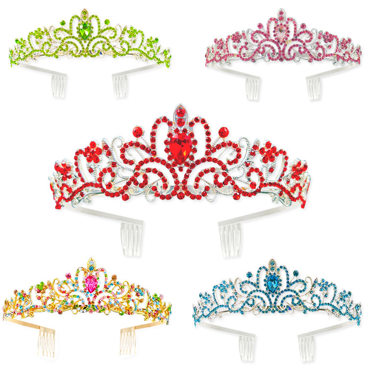 Corona de novia, tiara de metal para cumpleaños, accesorio para el cabello de reina, diadema para graduación, accesorio para el cabello en oro rosa