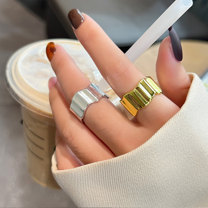 1 Piece Fashion Solid Color Silver Plated Plating Womenu0027S Rings